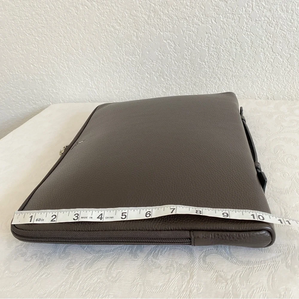 Serapian brown Leather Document laptop Case